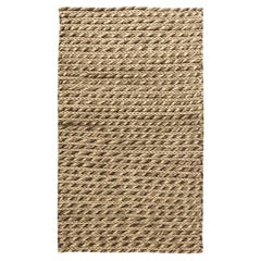 Modern Striped Beige Sylvan Handmade Wool Rug by Doris Leslie Blau