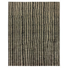 Modern Striped 'Car Wash' Handmade Silk Rug by Doris Leslie Blau