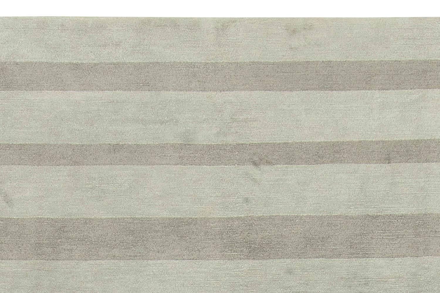 Gestreifter, handgefertigter Teppich aus Wolle und Seide von Doris Leslie Blau im Zustand „Neu“ im Angebot in New York, NY