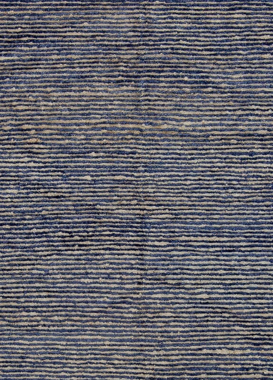 Modern striped handmade hemp and silk rug by Doris Leslie Blau.
Size: 10'8