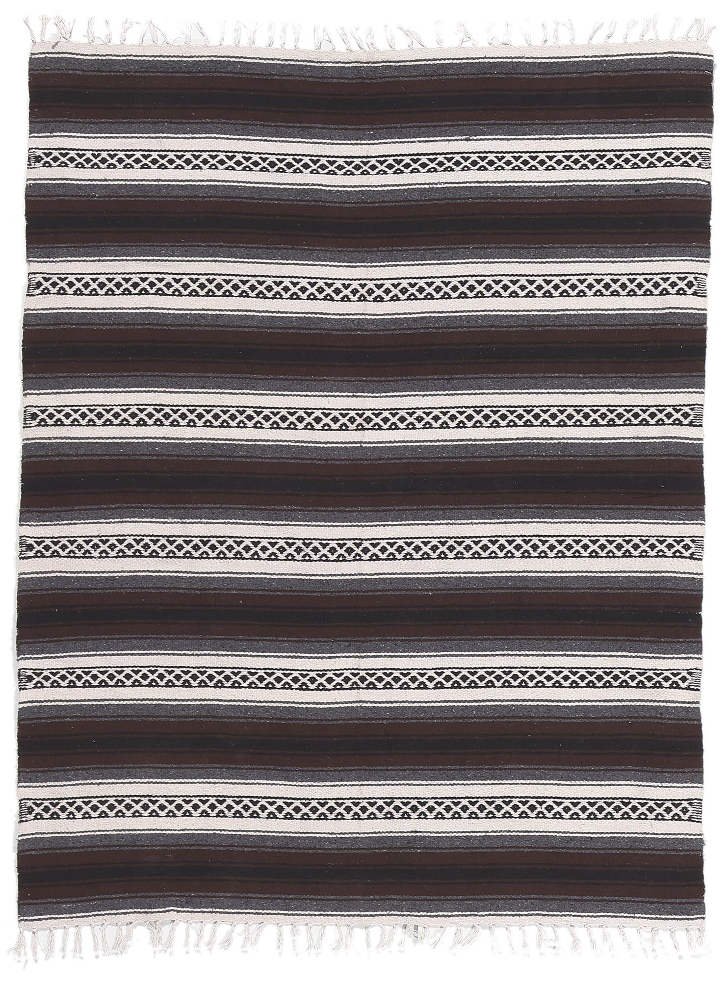 Modern Striped Indian Kilim Rug, 04'09 x 05'11 For Sale 3