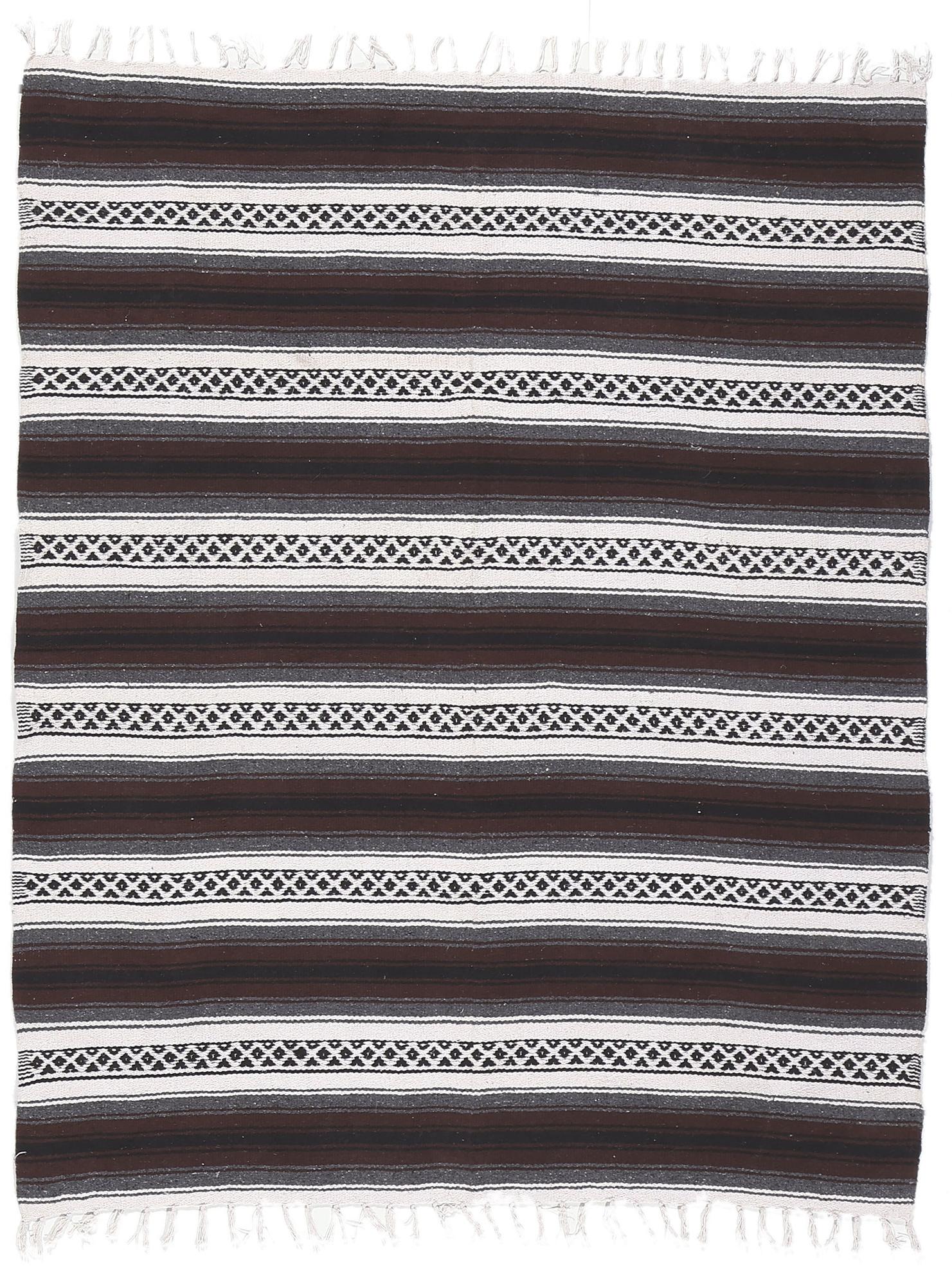 Modern Striped Indian Kilim Rug, 04'09 x 05'11 For Sale 4