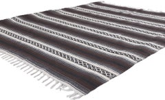 Modern Striped Indian Kilim Rug, 04'09 x 05'11