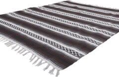 Modern Striped Indian Kilim Rug, 04'09 x 05'11