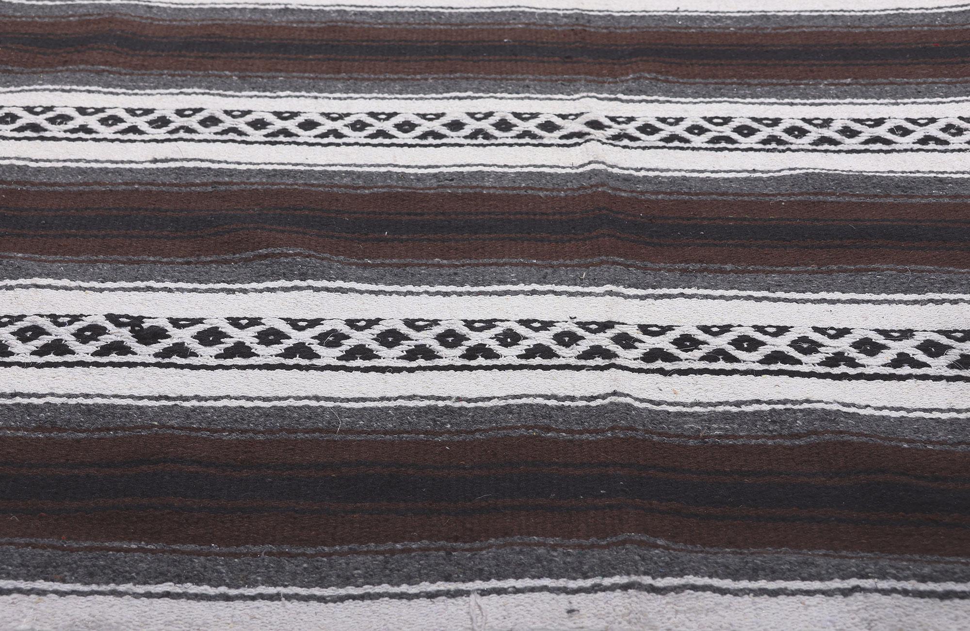 Contemporary Modern Striped Indian Kilim Rug, 04'09 x 05'11 For Sale