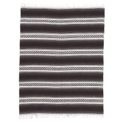 Modern Striped Indian Kilim Rug, 04'09 x 05'11