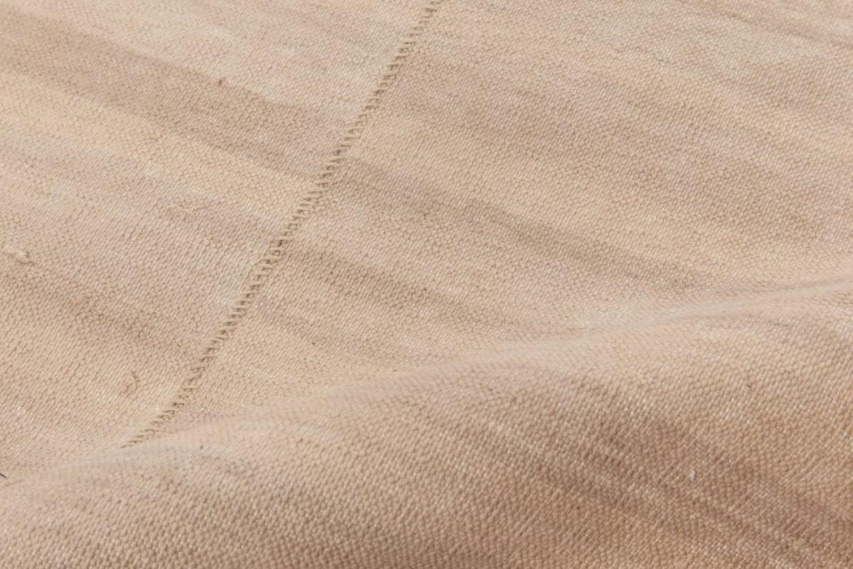 Modern Striped Kilim Beige, Brown Flat-Weave runner by Doris Leslie Blau
Size: 3'5