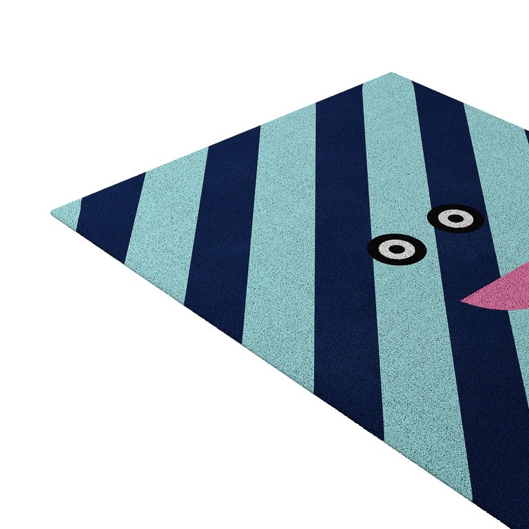 Rectangle Rug Kids Modern Stripped Wool Design Rectangular Rug for Kids Room For Sale at ...