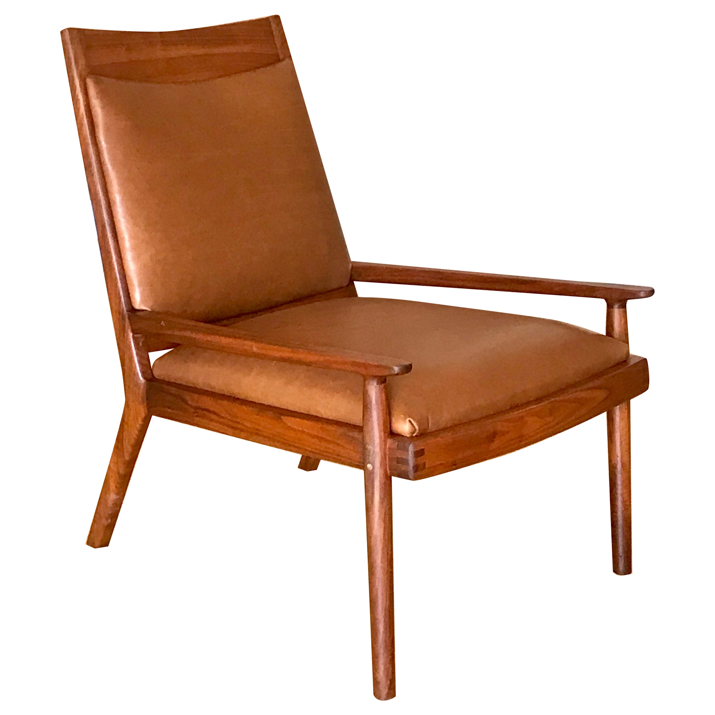 Modern Studio Craft Leather Lounge Chair After Maloof