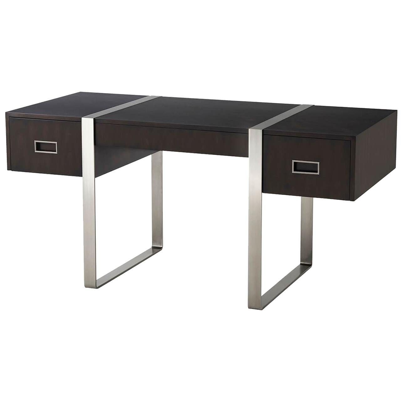 Modern Studio Steel Desk Signed and Dated 1995 For Sale at 1stDibs