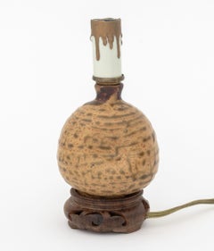 Modern Studio Pottery Thumbprint Vase as a Lamp