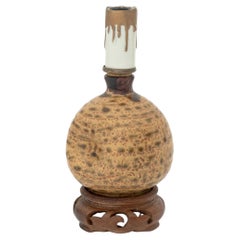 Modern Studio Pottery Thumbprint Vase as a Lamp