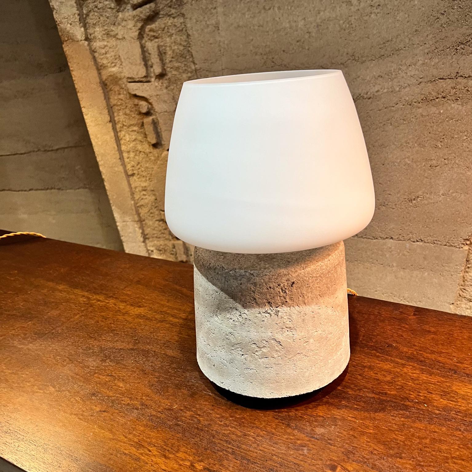  Studio Table Lamp Rammed Earth Frosted Glass Shade For Sale 4