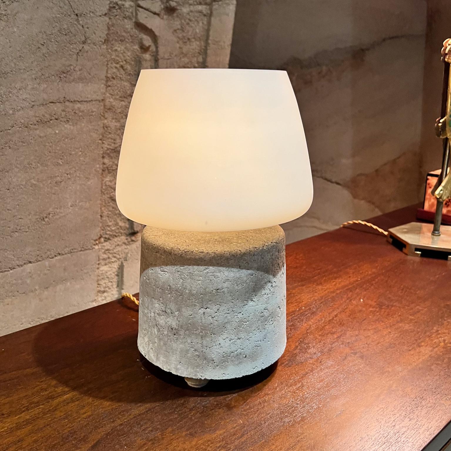  Studio Table Lamp Rammed Earth Frosted Glass Shade For Sale 2