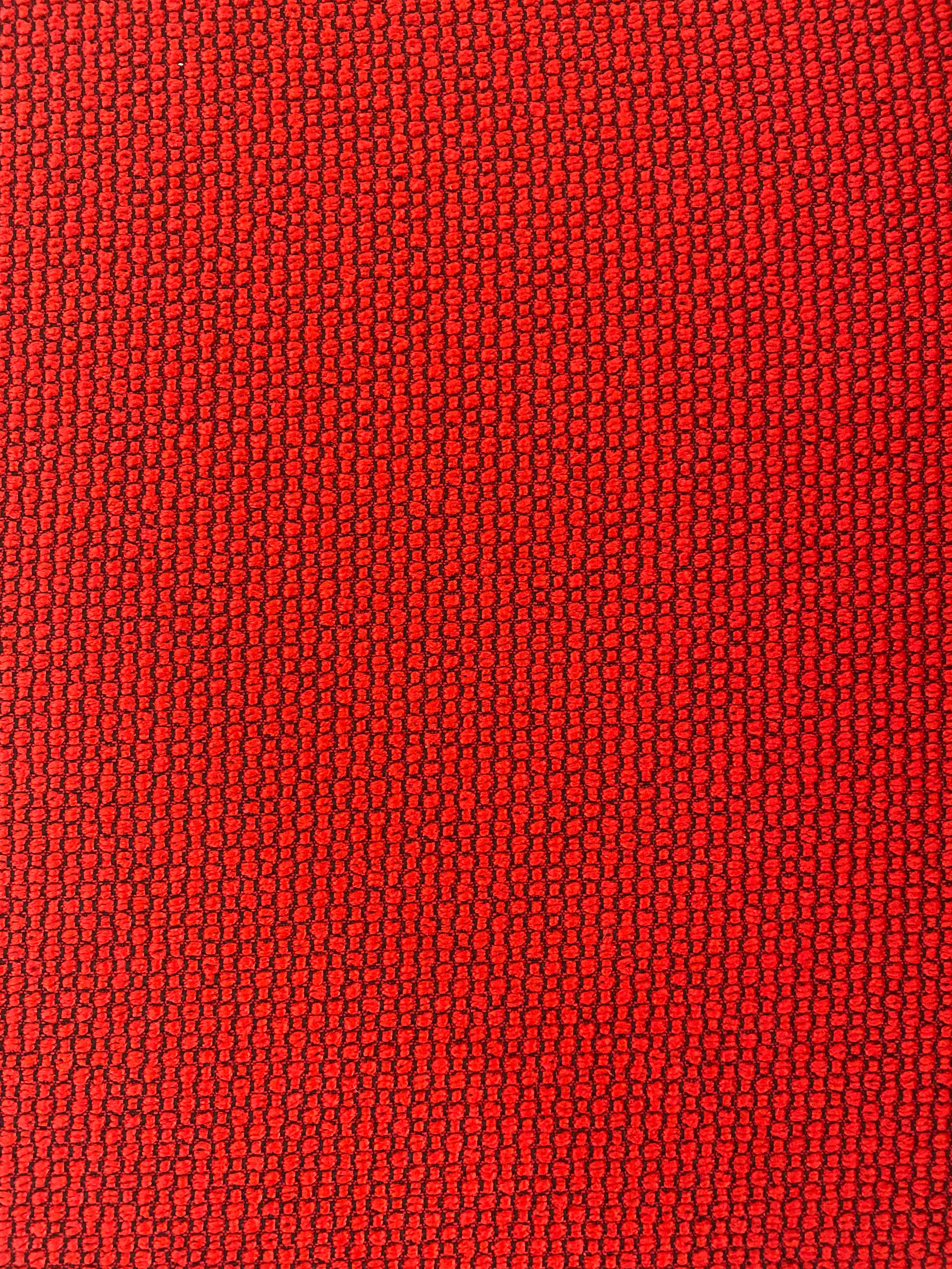 Modern Studio TK Custom Red Knit Fabric Slipper Chair oder Hocker mit Rückenlehne, ein Paar  im Zustand „Gut“ im Angebot in Plainview, NY