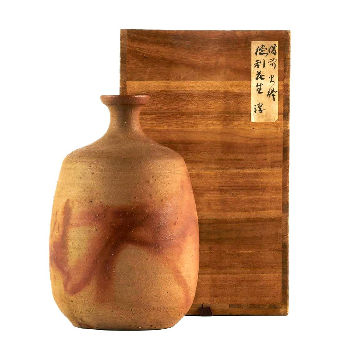 Organic Modern Modern Studio Vase Bizen Ware by Jun Isezaki For Sale