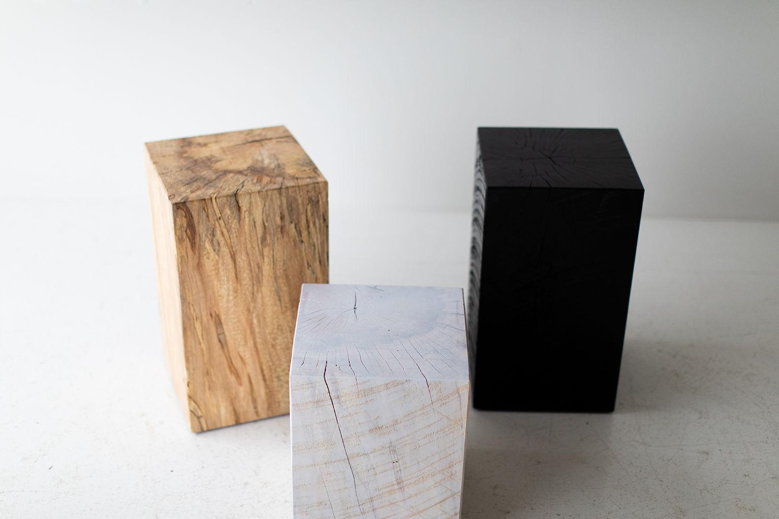 Modern Stump Tables, Square In New Condition For Sale In Oak Harbor, OH