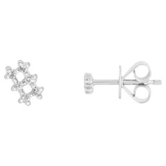Modern Style 14K (or 18k upon request) Yellow Gold Diamond Stud Earrings