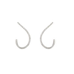 Modern Style 18 Karats White Gold 1.02 Karat G Color VS1 White Diamonds Earrings