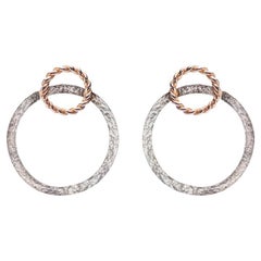 Modern Style 24 Karat Gold Plated Sterling Silver Large Hoops Earrings