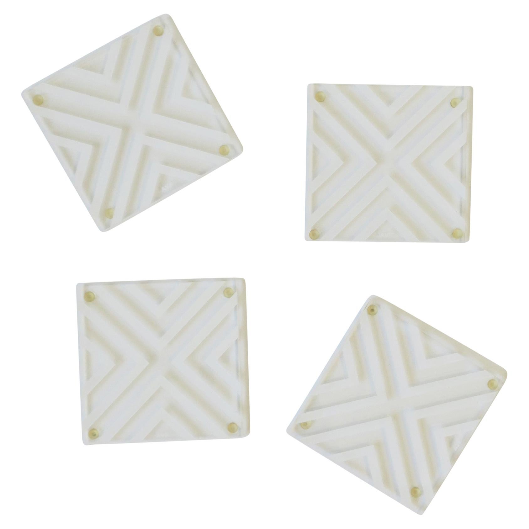 Posavasos modernos de acrílico lucite