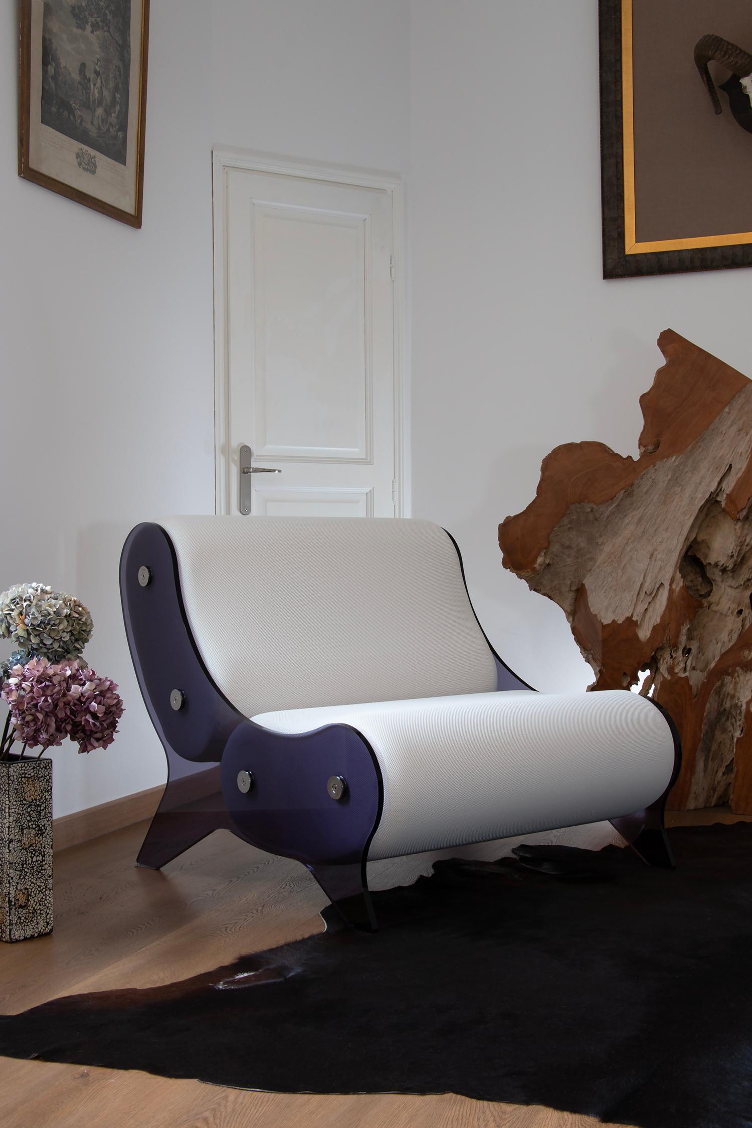 Sessel im modernen Stil,  Bronze-PMMA-Tafeln aus Bronze von MW DESIGNER FURNITURE (Edelstahl) im Angebot