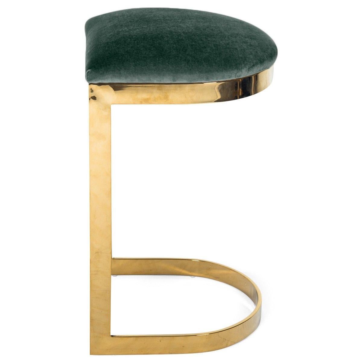 brass counter stools backless