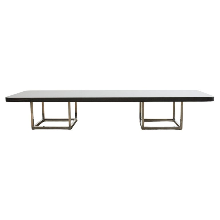 Modern Style Black Granite Coffee Cocktail Table For Sale at 1stDibs