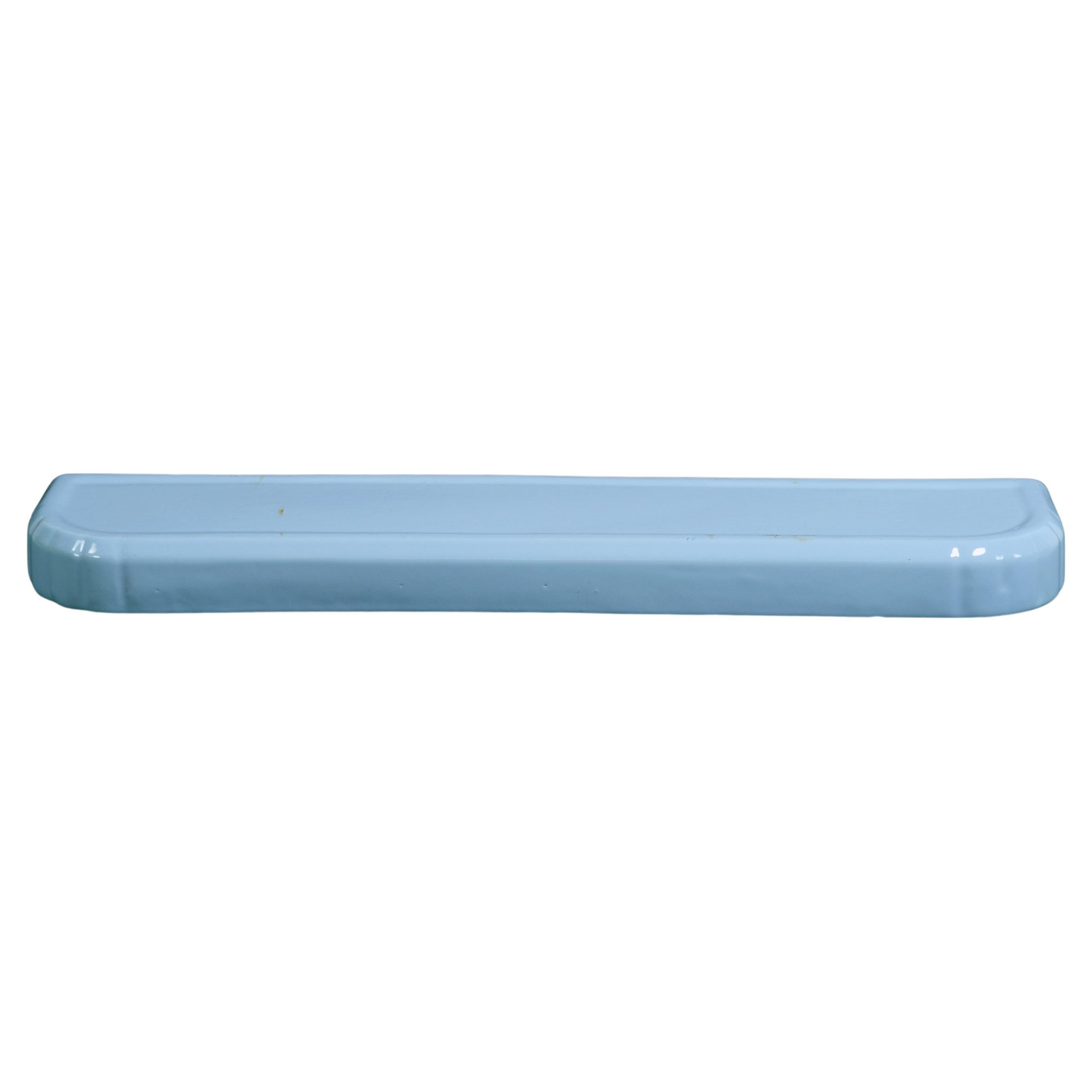 Modern Style Blue Porcelain Bathroom Shelf with Lip Europe