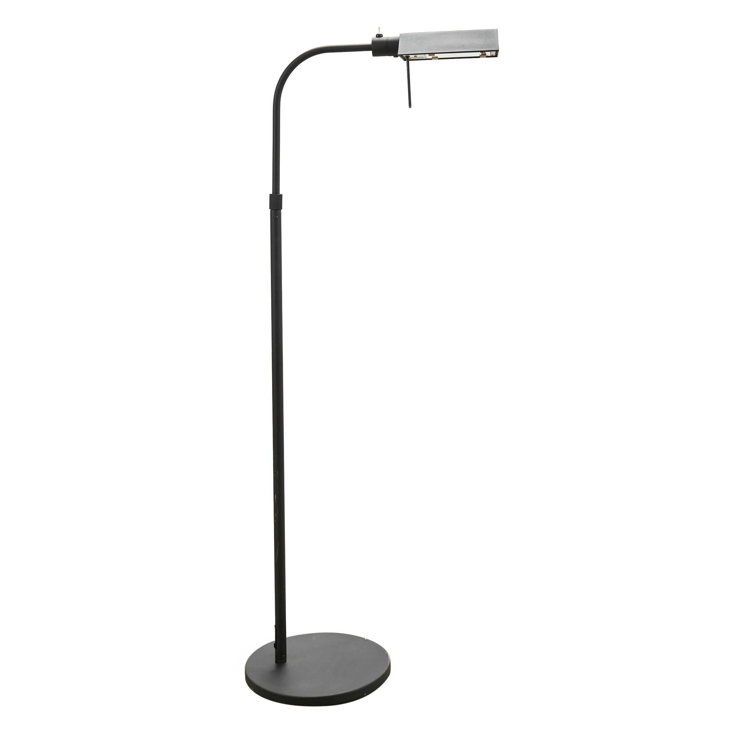 Modern Style Brushed Steel Adjustable Pharmacy Floor Lamp For Sale