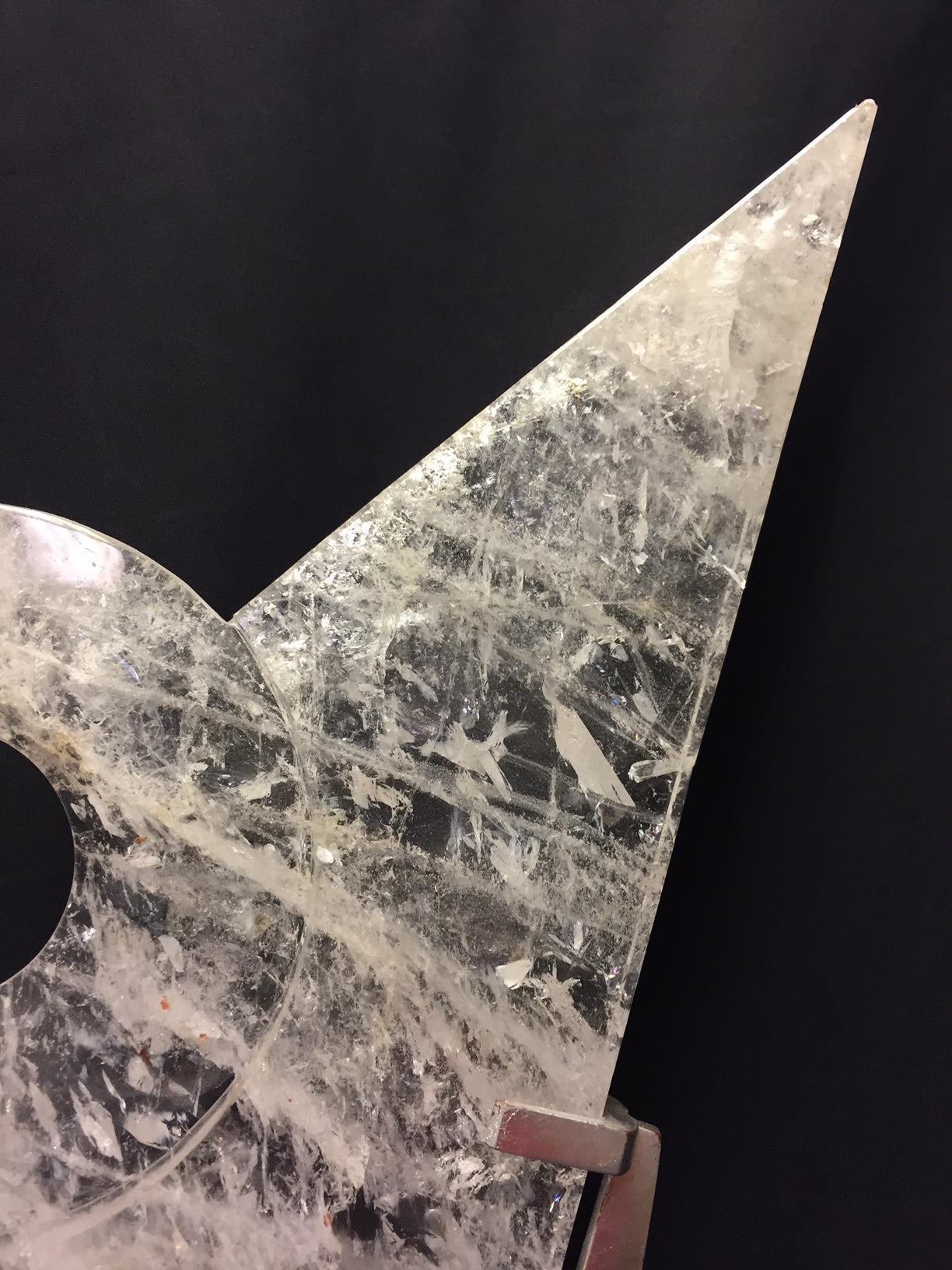 American Modern Style Carved Rock Crystal Sculpture For Sale