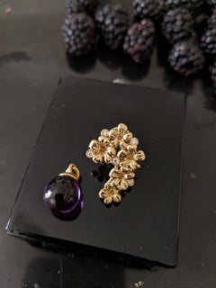 Modern Style Clip-on Earrings in Eighteen Karat Rose Gold with Natural Rubies