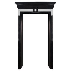 Modern Style Ebony and Snow White  Interior Door Portal