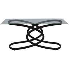 Modern Style Glass Top Console Table