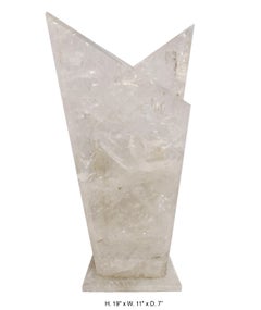 Modern-Style Hand-Carved Crystal Vase