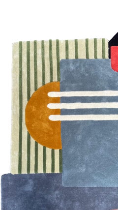 Modern Style Irregular Shape Carpet 'Dancing Dimension' by RAG