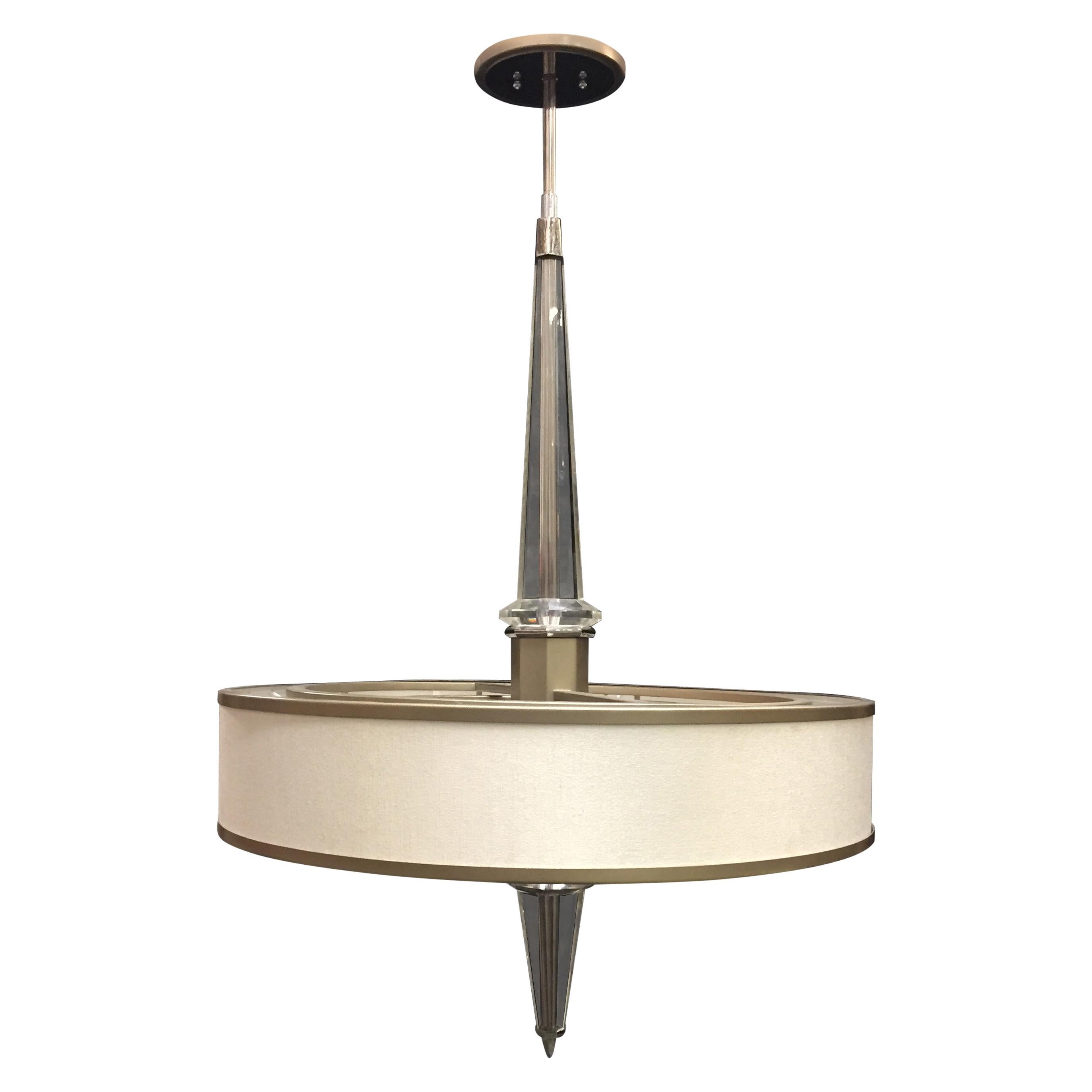 Modern Style Lucite Chandelier For Sale