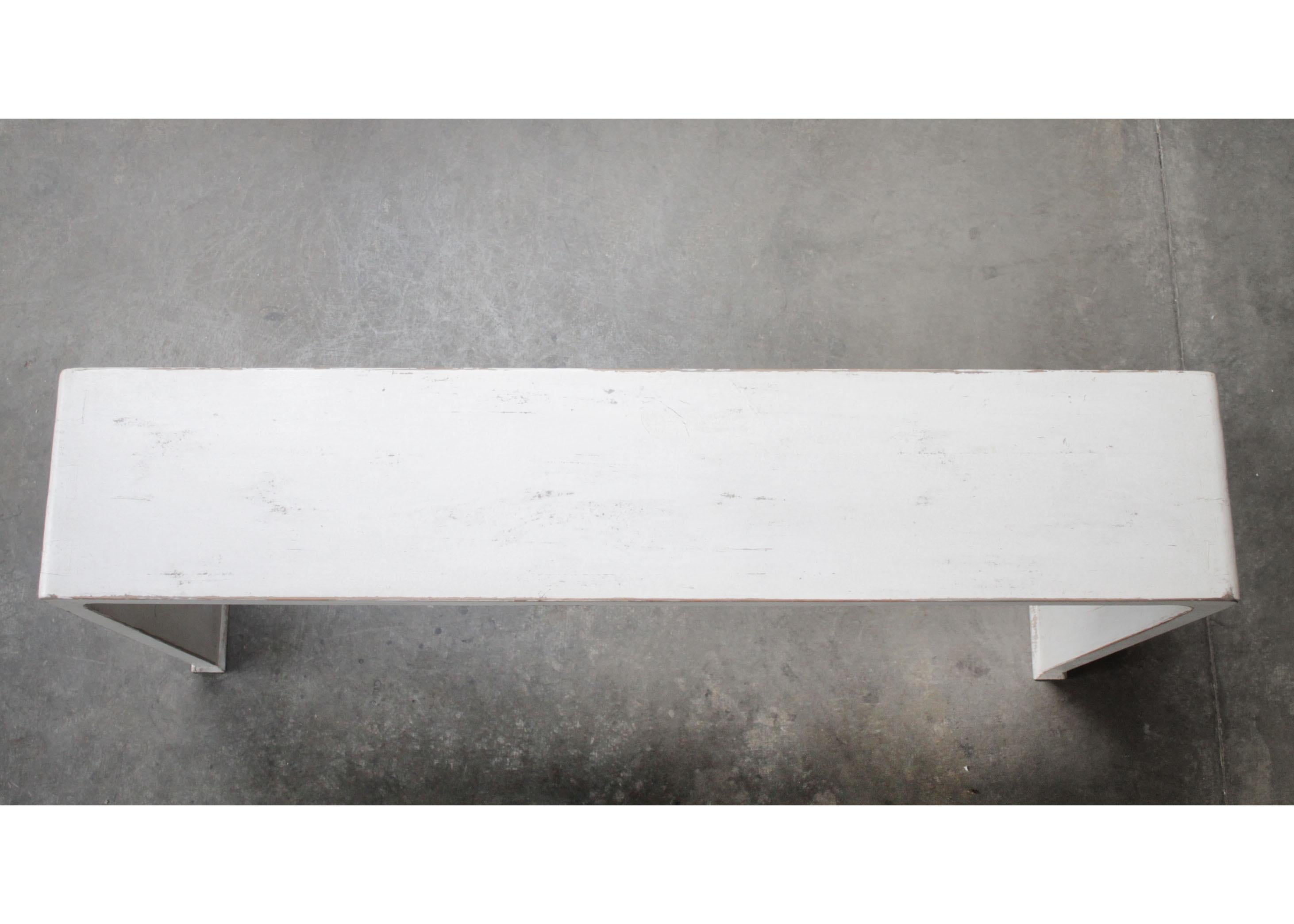 Modern Style Painted Narrow Console Table In New Condition In Brea, CA