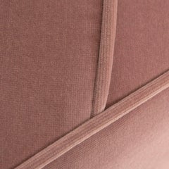 Modern Style Rectangular Milan Welted Ottoman in Velvet with Chrome Feet