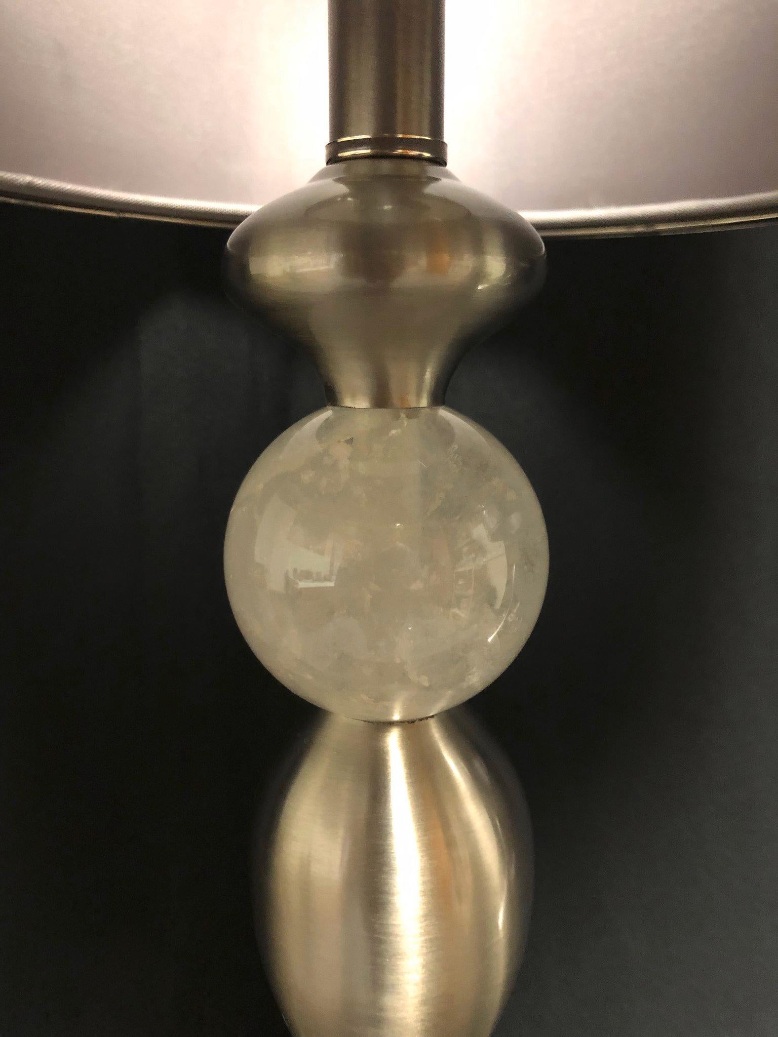 Hand-Carved Modern Style Rock Crystal Table Lamps