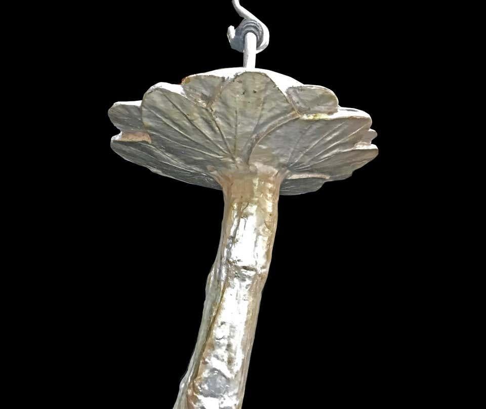 Hand-Carved Modern Style Rock Crystal Tree Bronze Chandelier For Sale