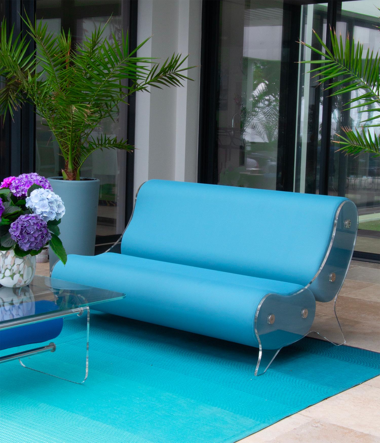 Sofá estilo moderno, paneles de PMMA bronce ahumado by MW DESIGNER FURNITURE en venta 3