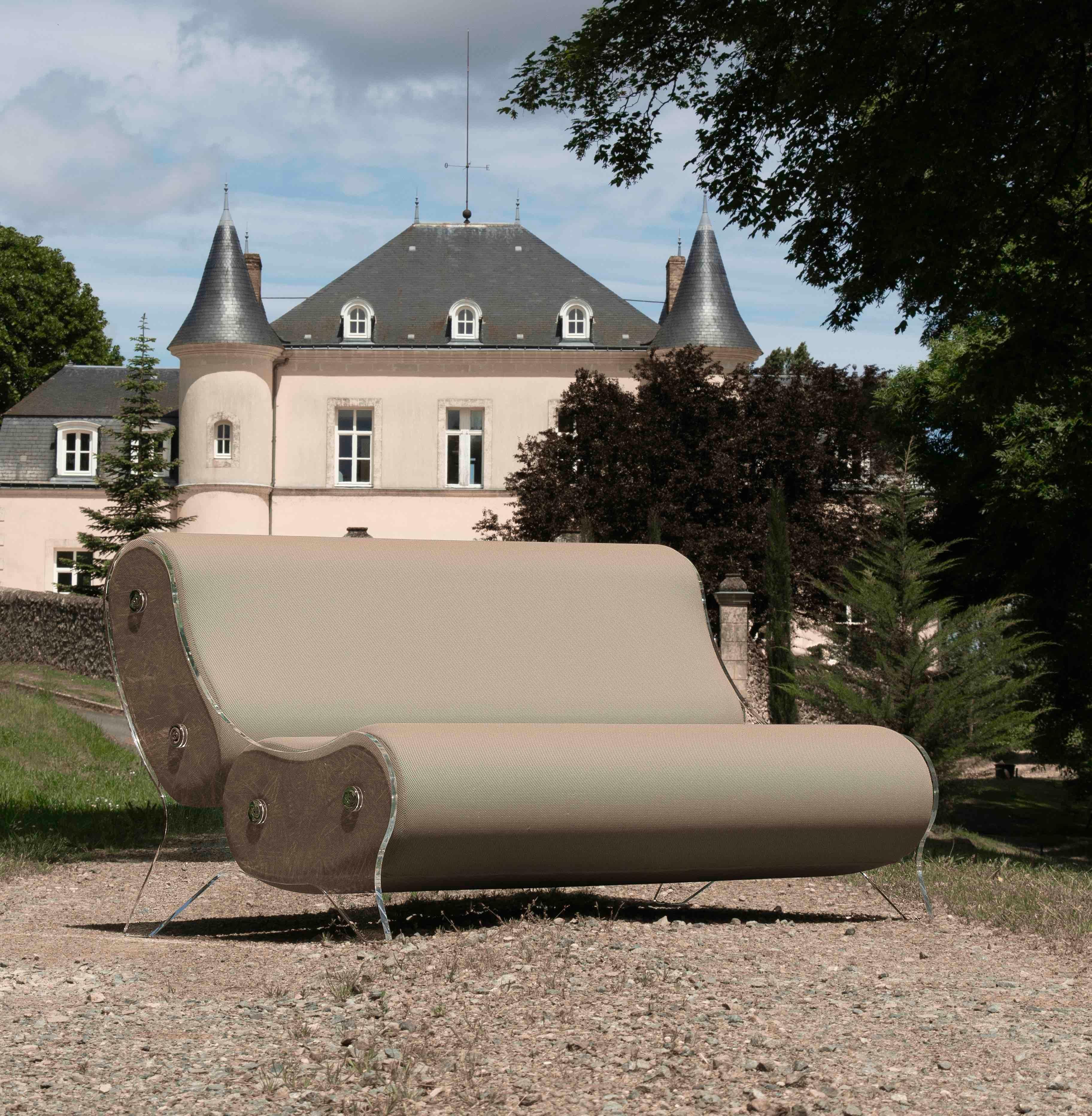 Sofá estilo moderno, paneles de PMMA bronce ahumado by MW DESIGNER FURNITURE en venta 6