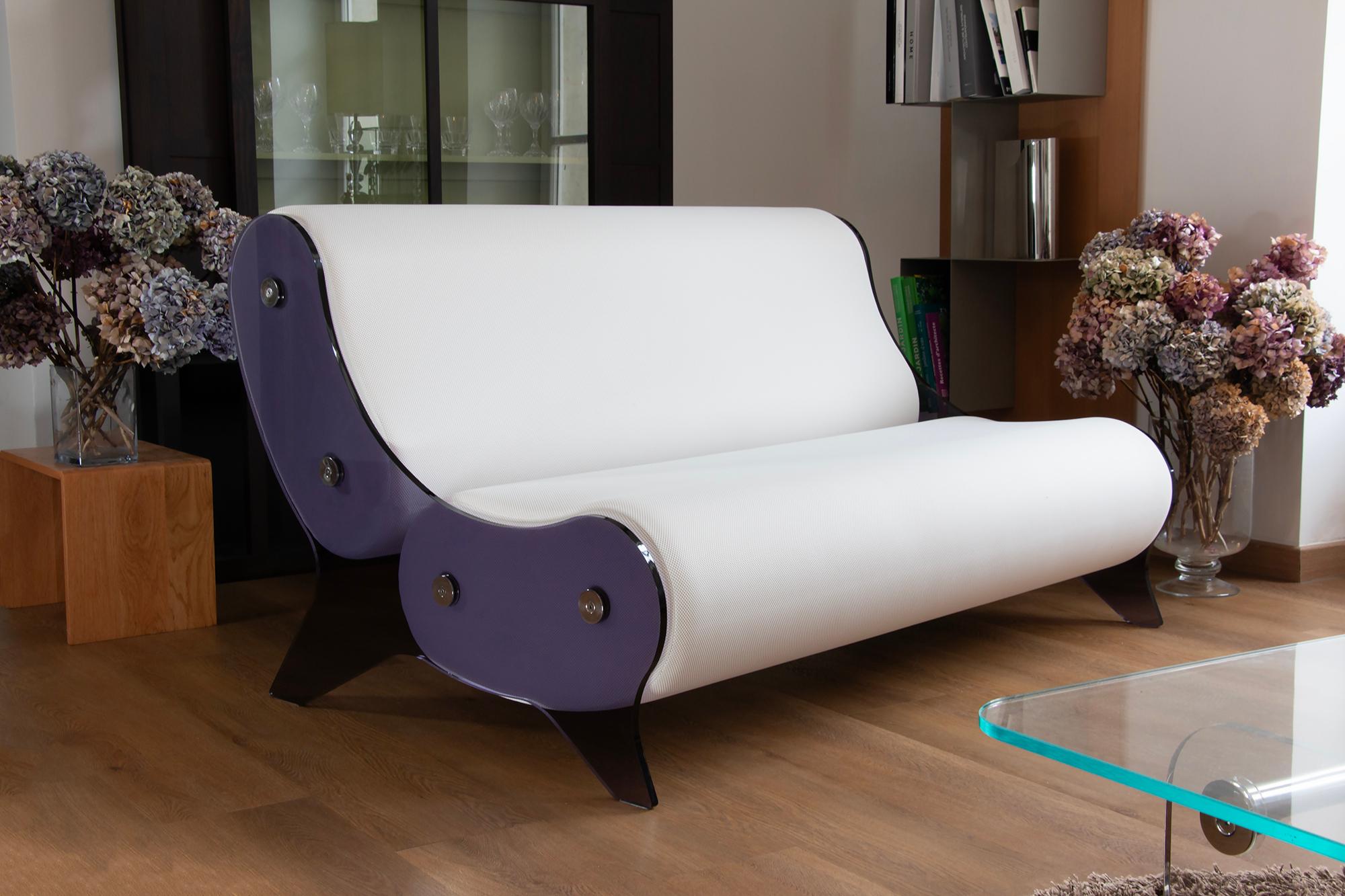 Sofá estilo moderno, paneles de PMMA bronce ahumado by MW DESIGNER FURNITURE en venta 9