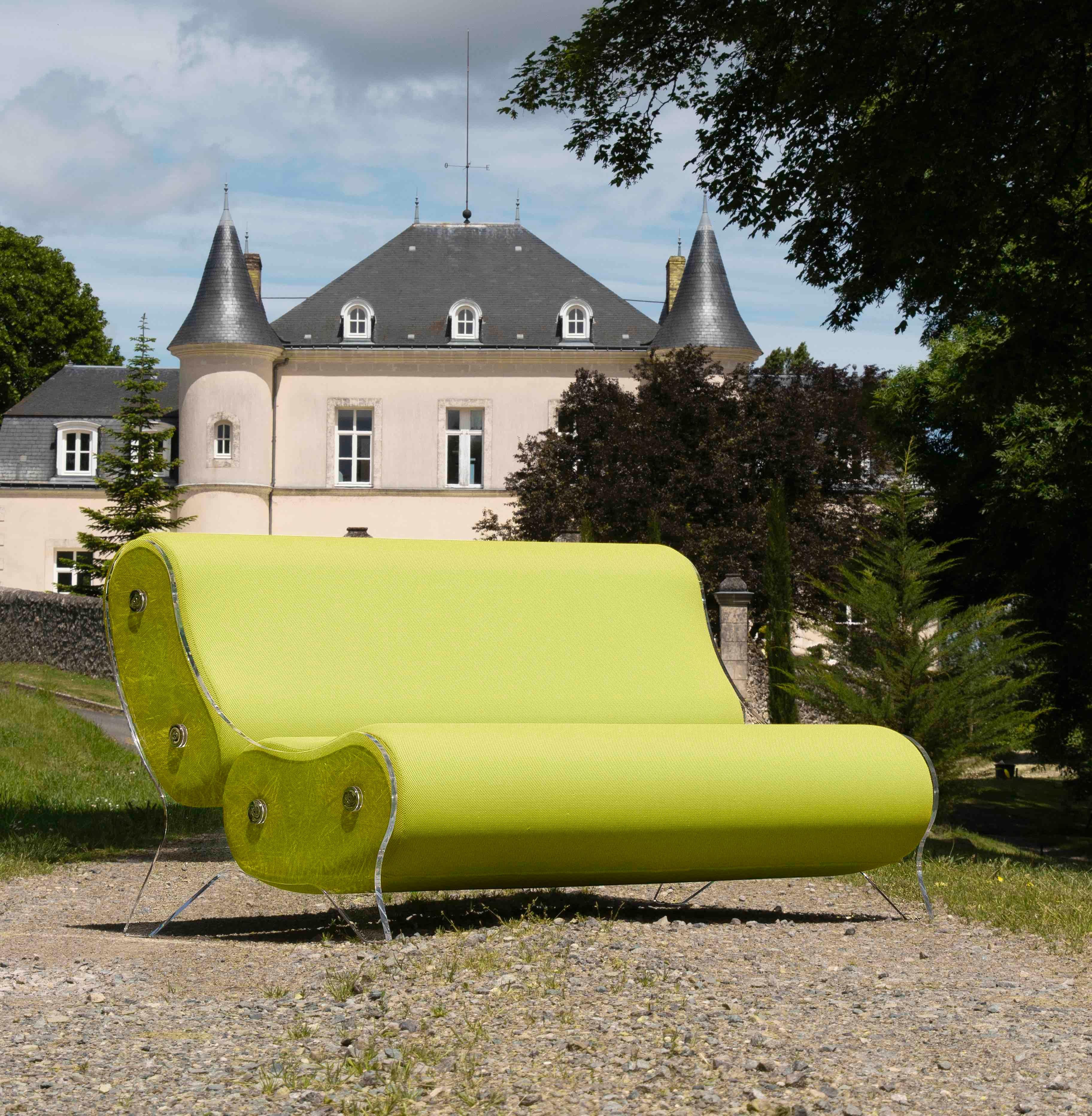 Modernes Sofa im modernen Stil, rauchgrau-blaue PMMA-Paneele von MW DESIGNER FURNITURE im Angebot 11