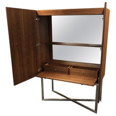 Modern Style Two-Door Wood Storage Bar