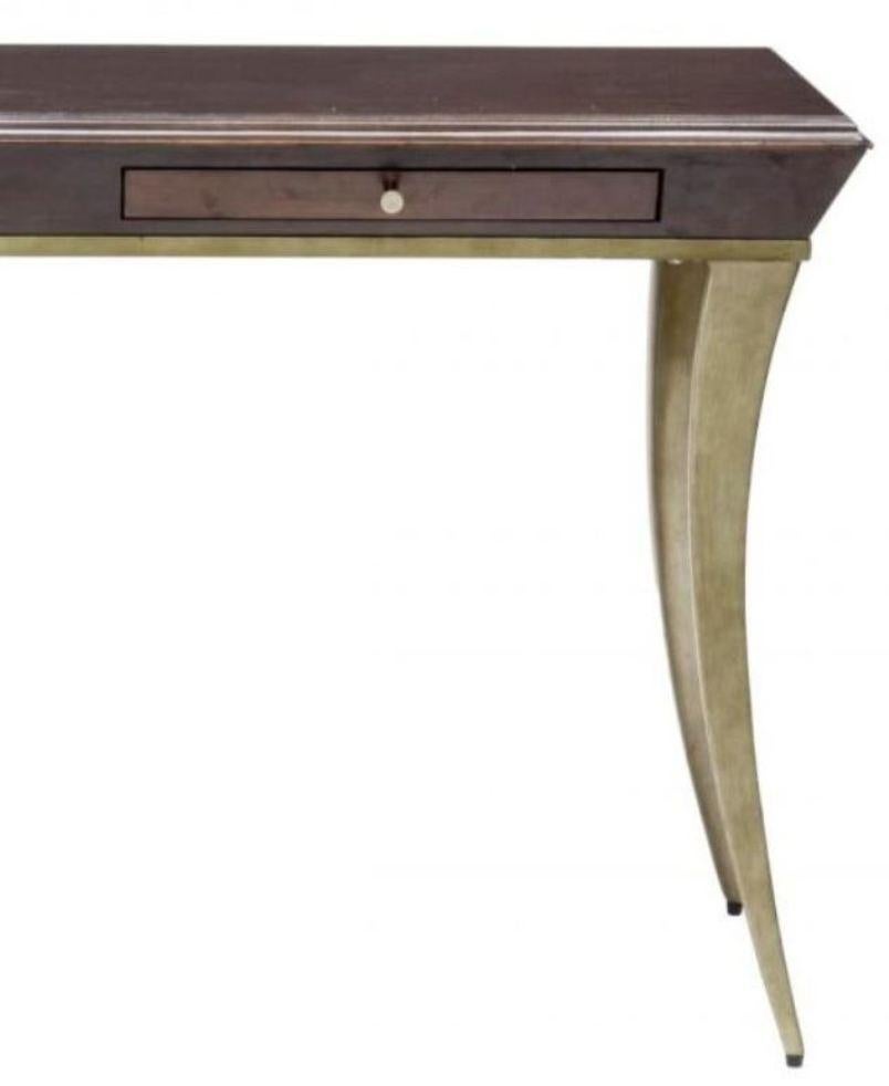 Hand-Crafted Modern Style Two Drawer Console Table For Sale
