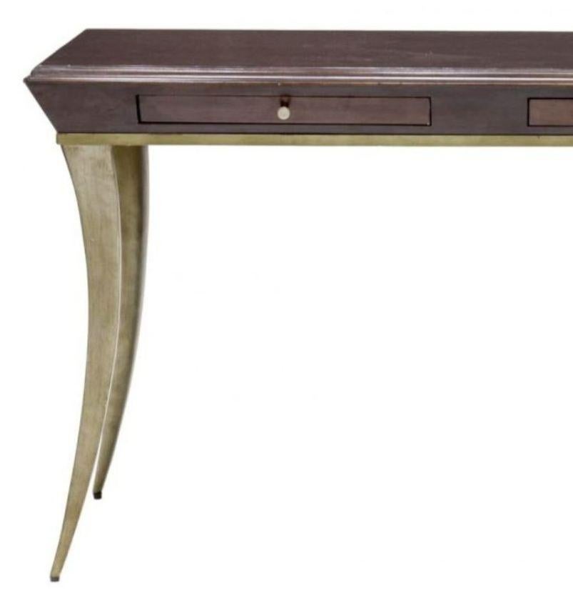 20th Century Modern Style Two Drawer Console Table For Sale