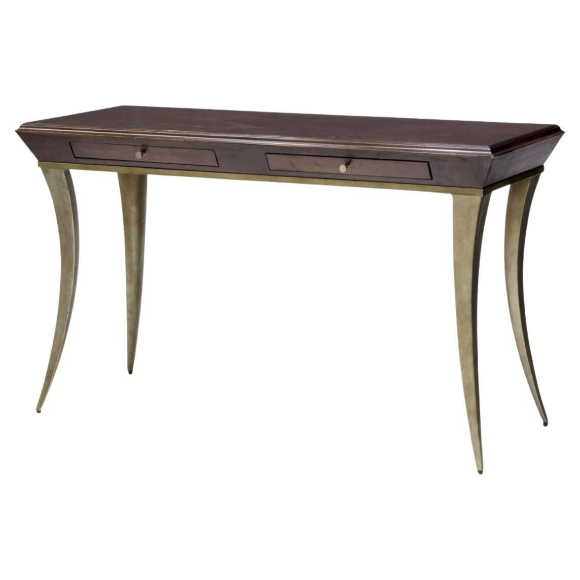 Modern Style Two Drawer Console Table For Sale