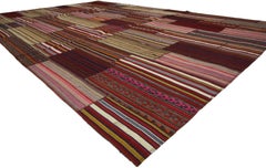 Tappeto turco vintage a strisce Rug & Kilim con stile moderno e rustico